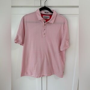 Ted Baker Geo Print Polo Shirt Size 5 / XL Red/orange